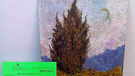 El lienzo de Van Gogh 'Ciprés, cielo y campo' que estuvo 40 años perdido.