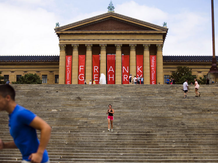 MUSEO DE ARTE DE FILADELFIA. Las escalinatas que dan acceso al museo, en riesgo de desaparecer (AP).
