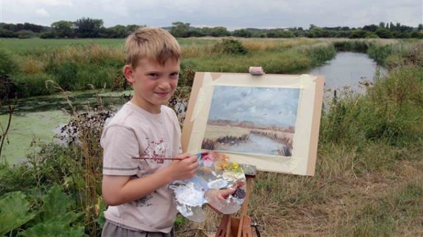 Un nene de 11 años vendió pinturas por una fortuna y lo bautizaron el "Mini Monet"